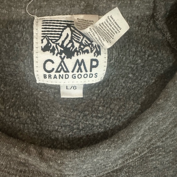 EC Men’s Camp Brand Gray Crewneck Sweatshirt - Size L - Picture 2 of 3